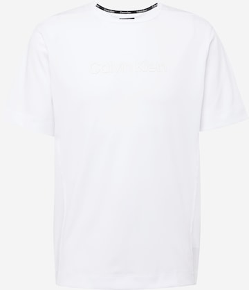 T-Shirt fonctionnel Calvin Klein Sport en blanc : devant