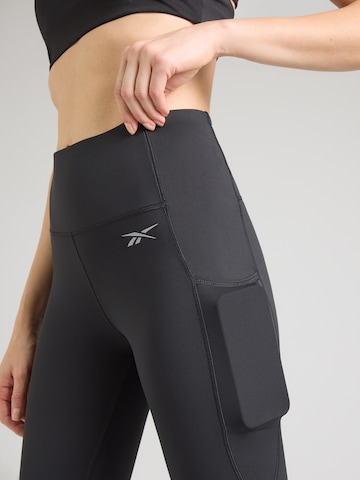 Reebok Skinny Sporthose 'HIGH RISE' in Schwarz