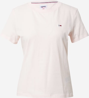 T-shirt Tommy Jeans en rose : devant