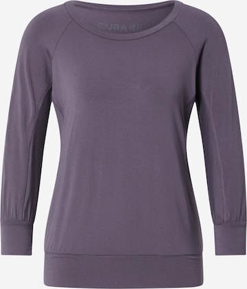 CURARE Yogawear Функционална тениска 'Flow' в сиво: отпред