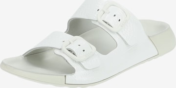 ECCO Mules in White: front