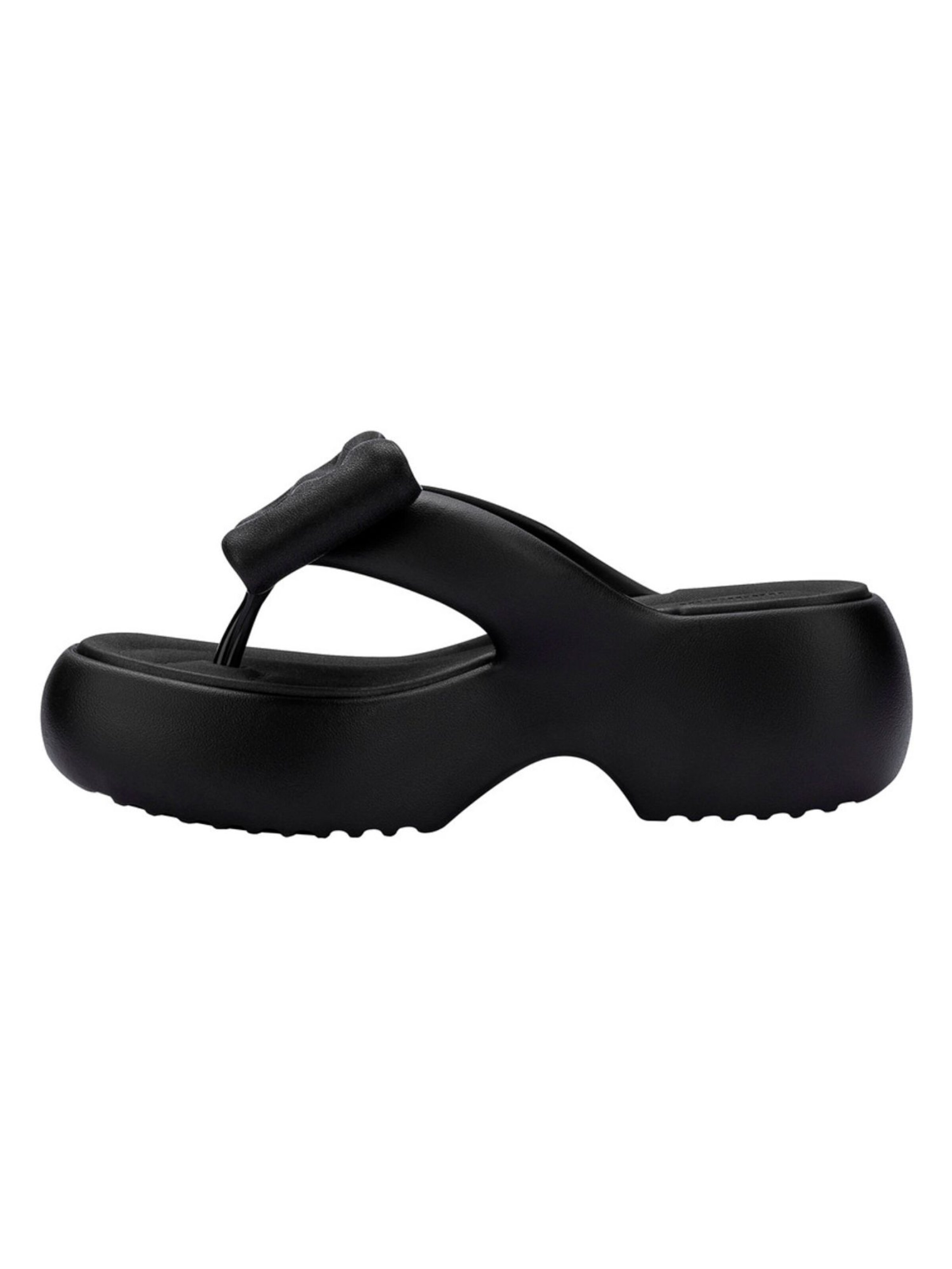 MELISSA Zehentrenner 'Free Fuzzy' in Schwarz: Vorderseite