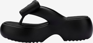 MELISSA Teenslipper 'Free Fuzzy' in Zwart: voorkant