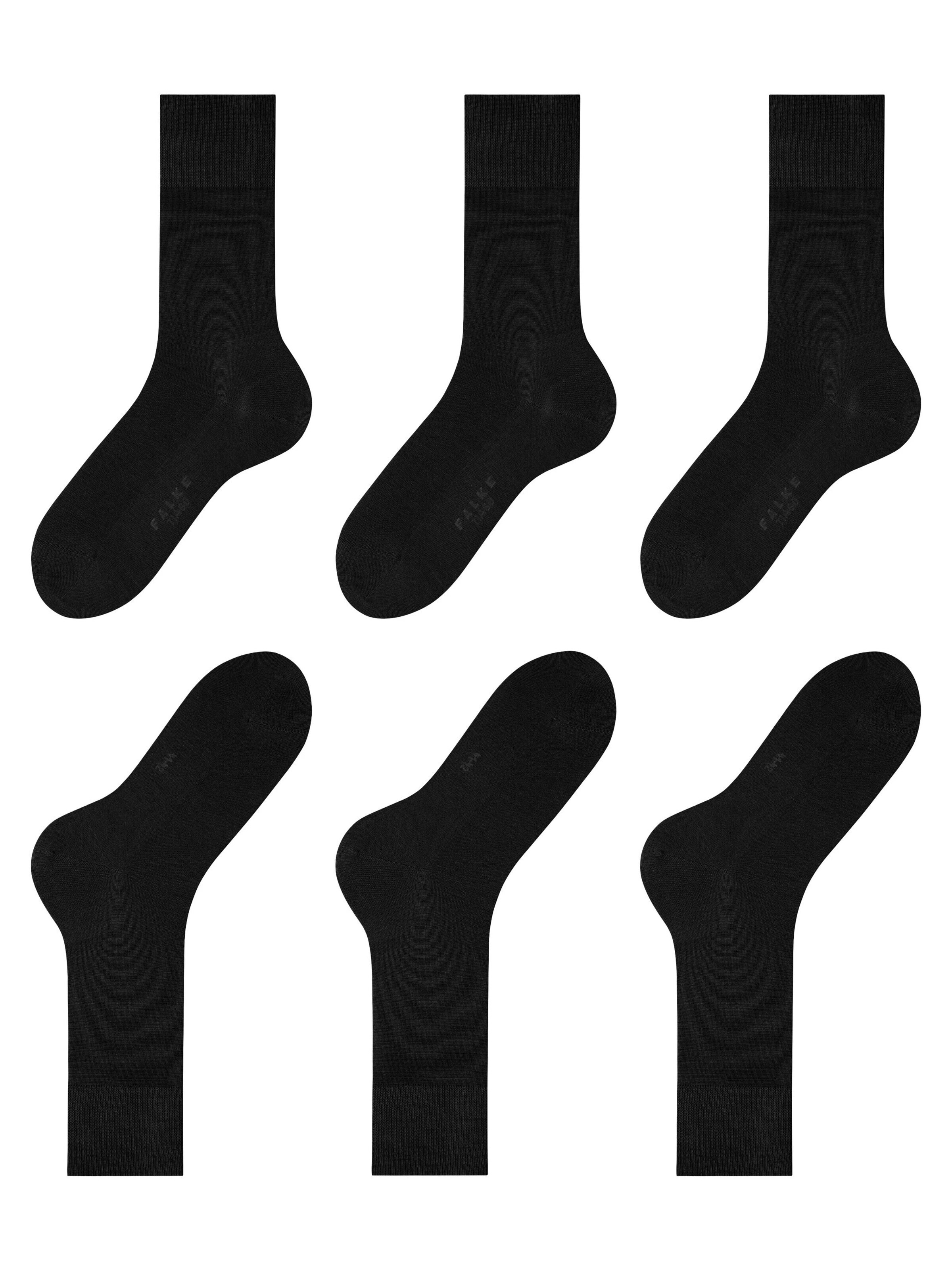 FALKE Socken 'Tiago 3-Pack'‌‌ in Schwarz