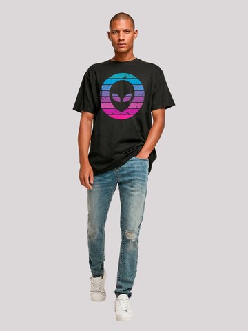 F4NT4STIC Shirt 'Alien Kopf' in Zwart