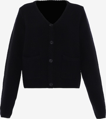 faina Knit Cardigan in Black: front