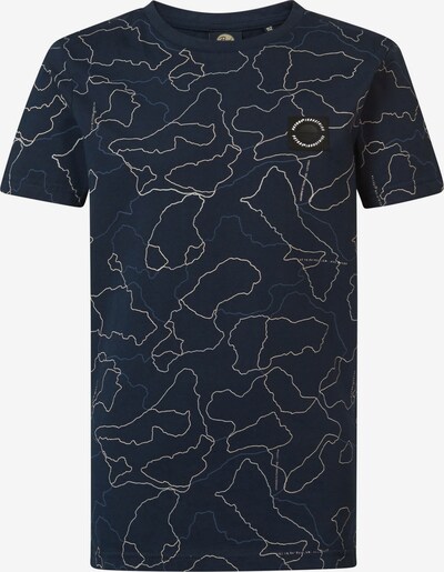 Petrol Industries T-Shirt 'Shorebreak' in blau / navy / hellgelb, Produktansicht