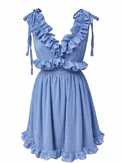 NAYELPARIS Zomerjurk 'GIULIA' in de kleur Blauw, Productweergave