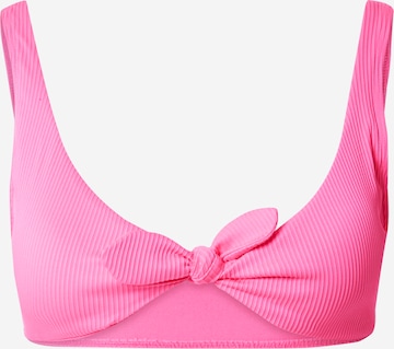 HOLLISTER Triangle Bikini Top in Pink: front