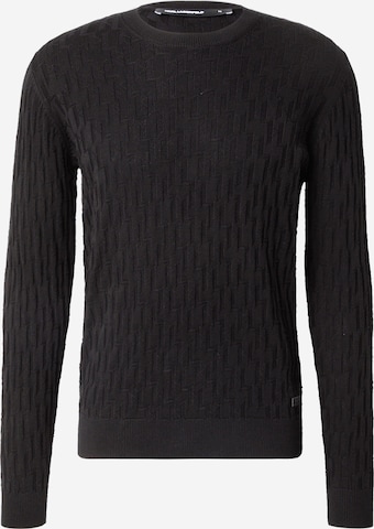 Karl LagerfeldPulover - crna boja: prednji dio