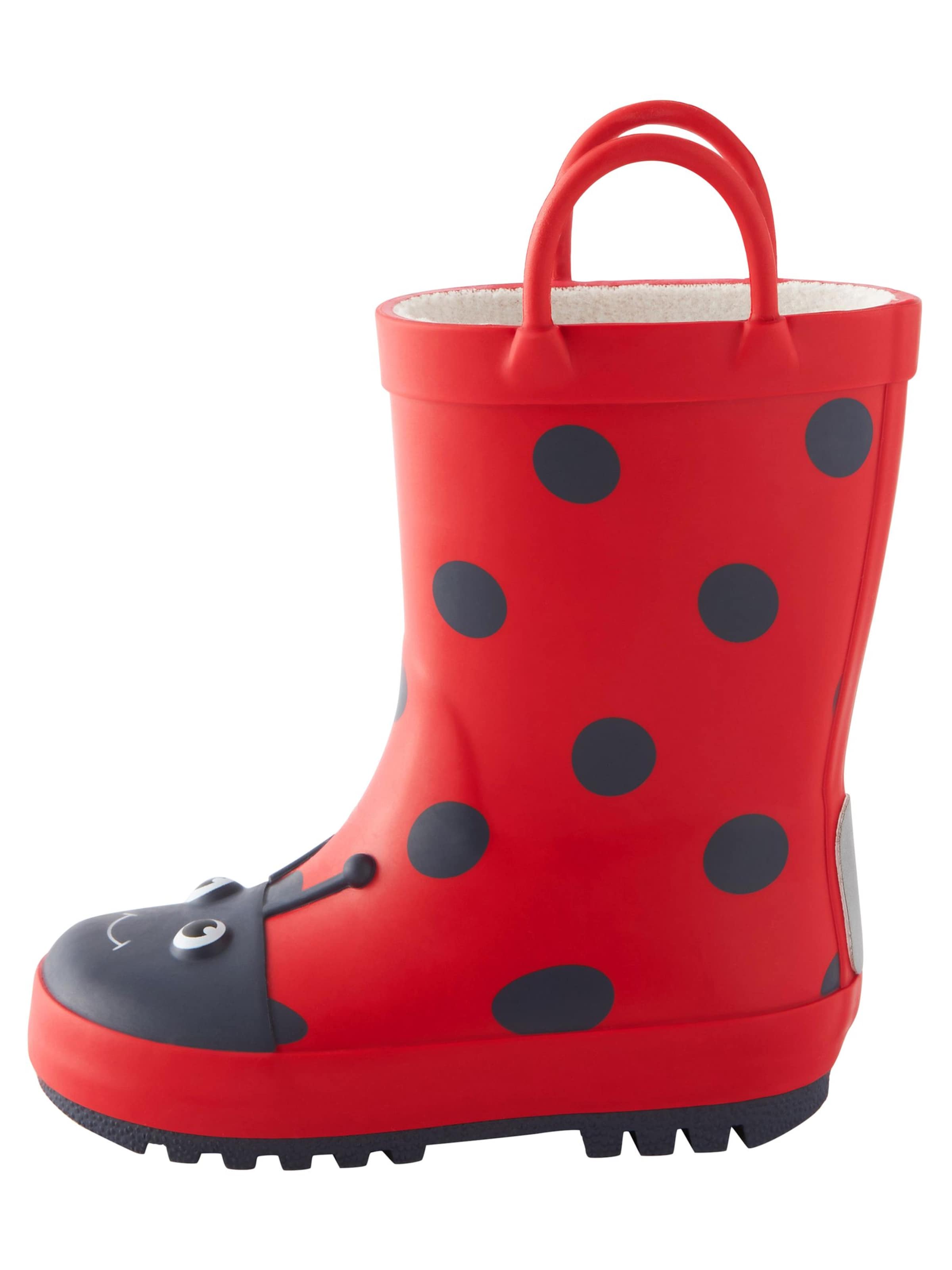 Next Гумени ботуши в червено: отпред