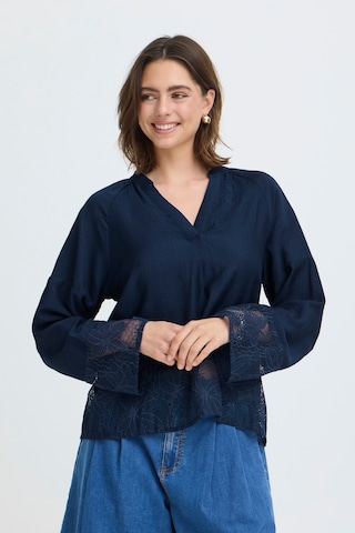 Fransa - Blusa 'MINNAS' em azul: frente