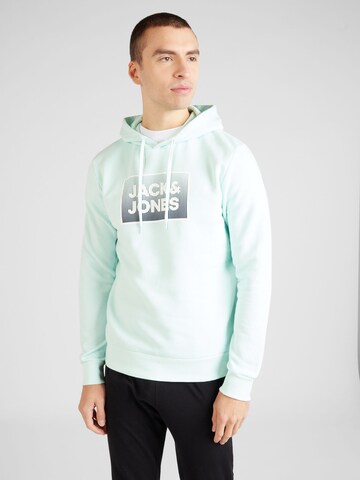 JACK & JONES Sweatshirt 'STEEL' in Blauw: voorkant