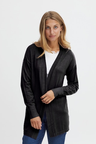 Fransa Knit Cardigan 'BLUME' in Black: front