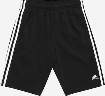 ADIDAS SPORTSWEAR Regular Workout Pants 'Essentials 3-Stripes ' in Black: front