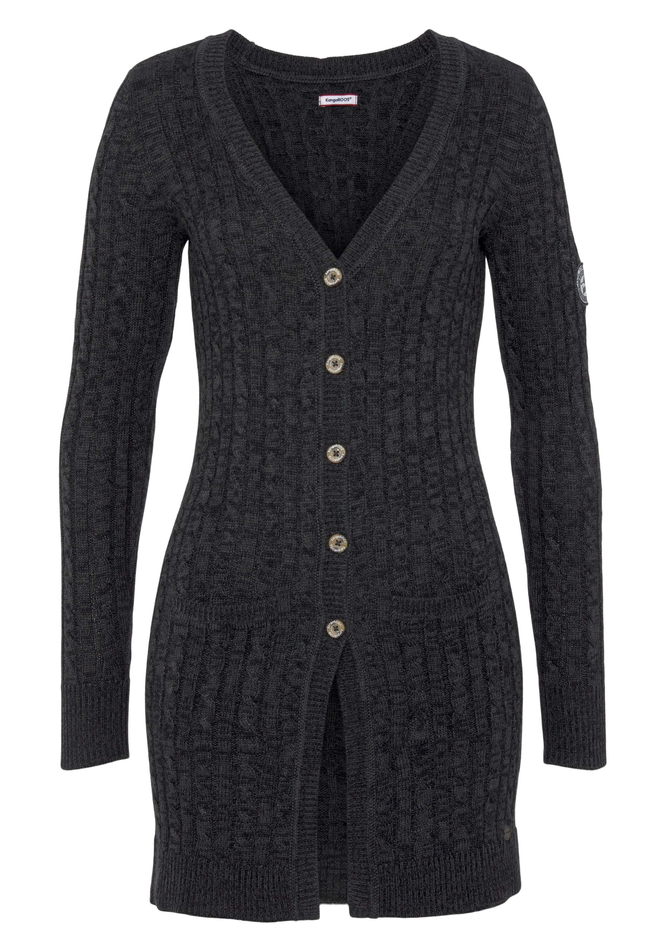 KangaROOS Strickjacke in Grau: Vorderseite