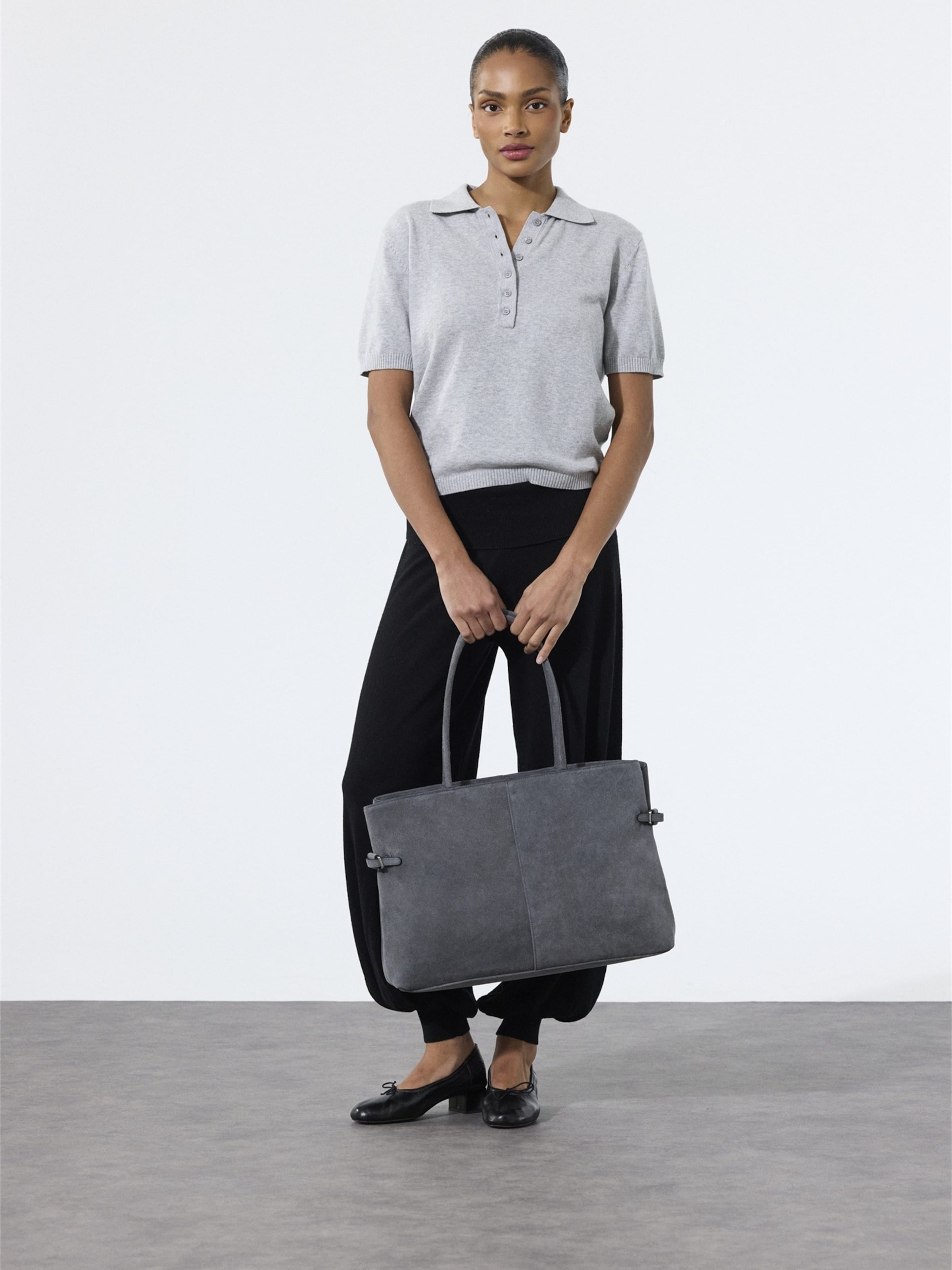 Nat&Nin Shopper 'Pablo' in Grey: front