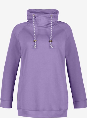 Sweat-shirt Ulla Popken en violet : devant