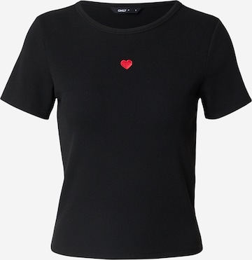 ONLY Majica 'ONLELVA JUNE' | črna barva: sprednja stran