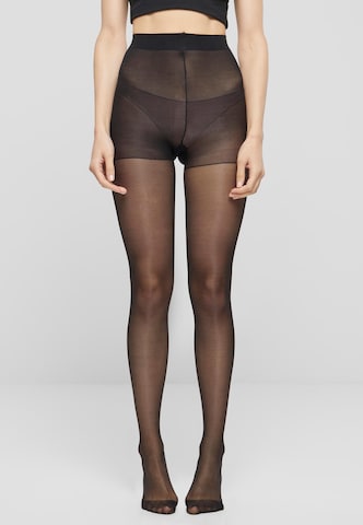 Urban Classics Fine Tights in Black: front