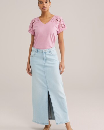 WE Fashion Футболка в Ярко-розовый