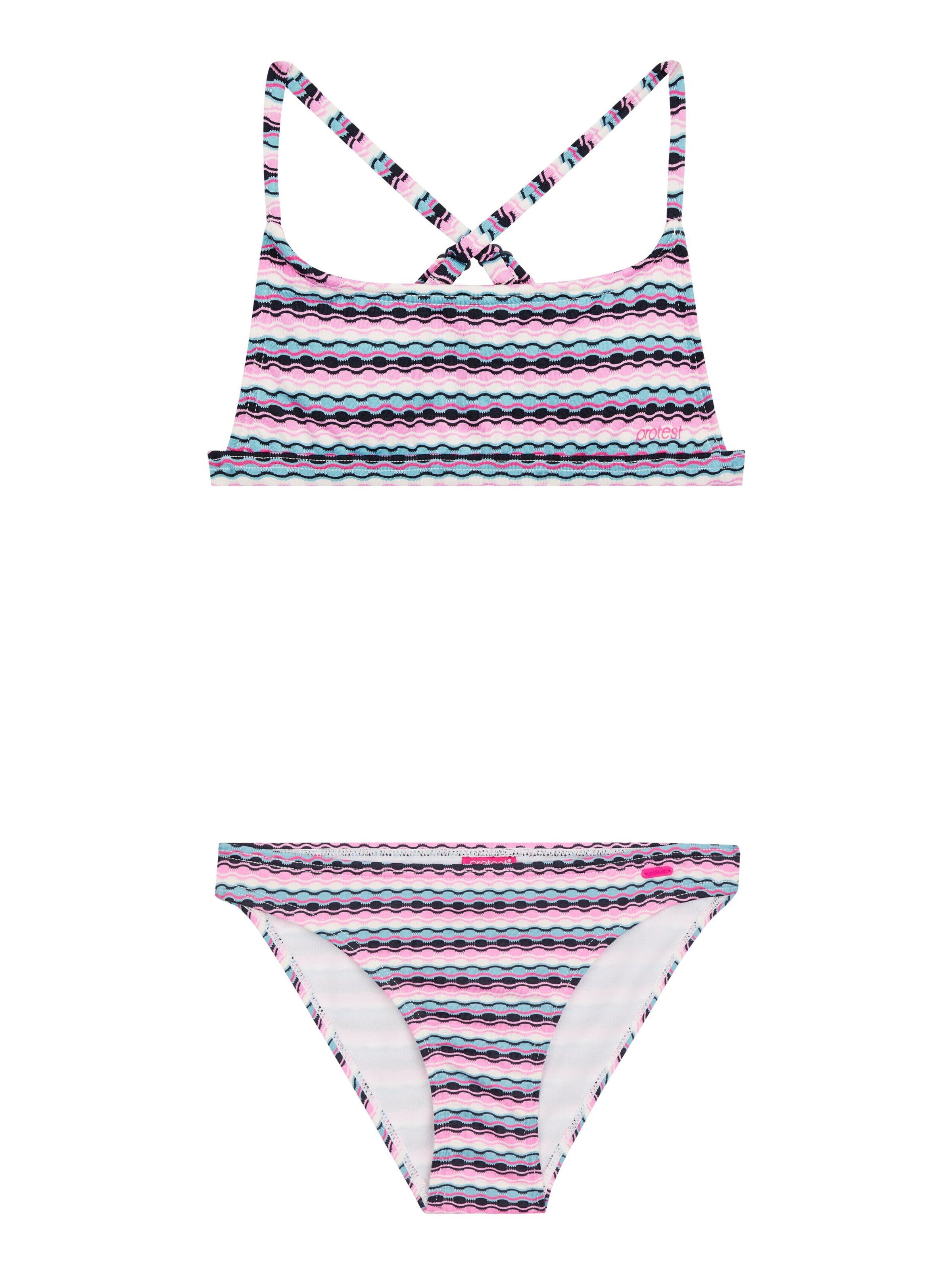 PROTEST Bustier Bikini 'PRTMAE JR'‌‌‌‌‌‌ in Blau: Vorderseite