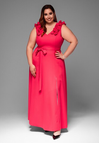 Ombre Avondjurk in Rood: voorkant