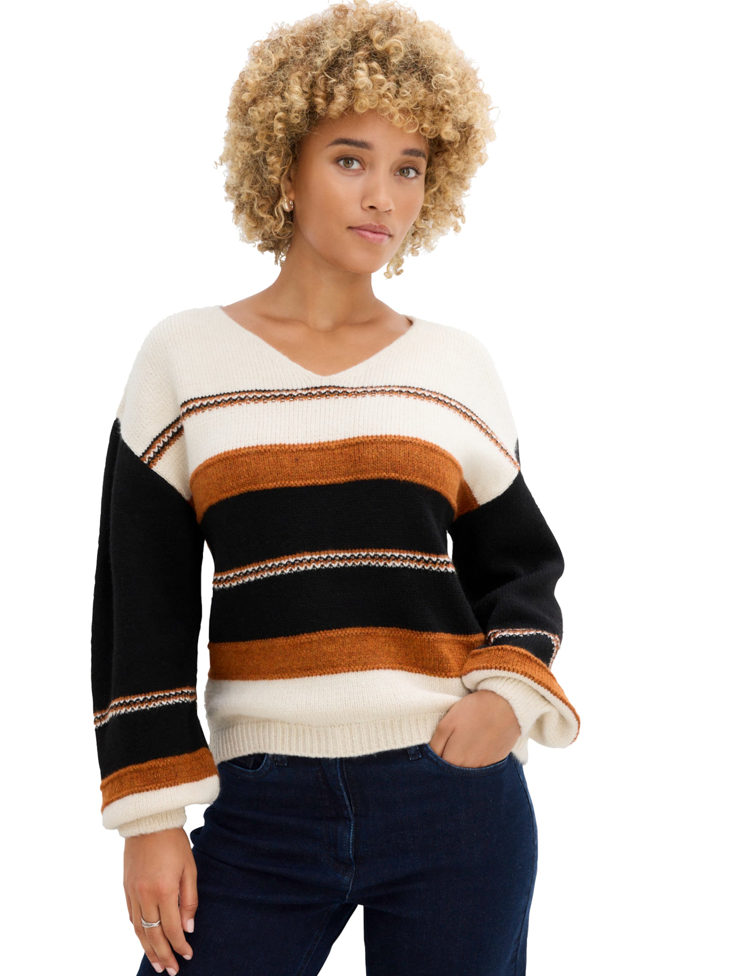 bonprix Sweter w kolorze beżowy