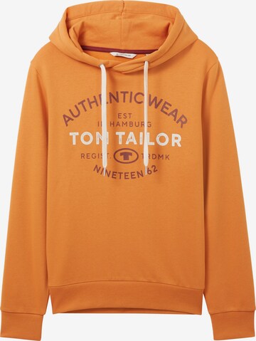 Sweat-shirt TOM TAILOR en orange : devant