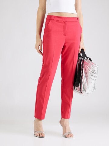 COMMA Regular Pantalon in Rood: voorkant