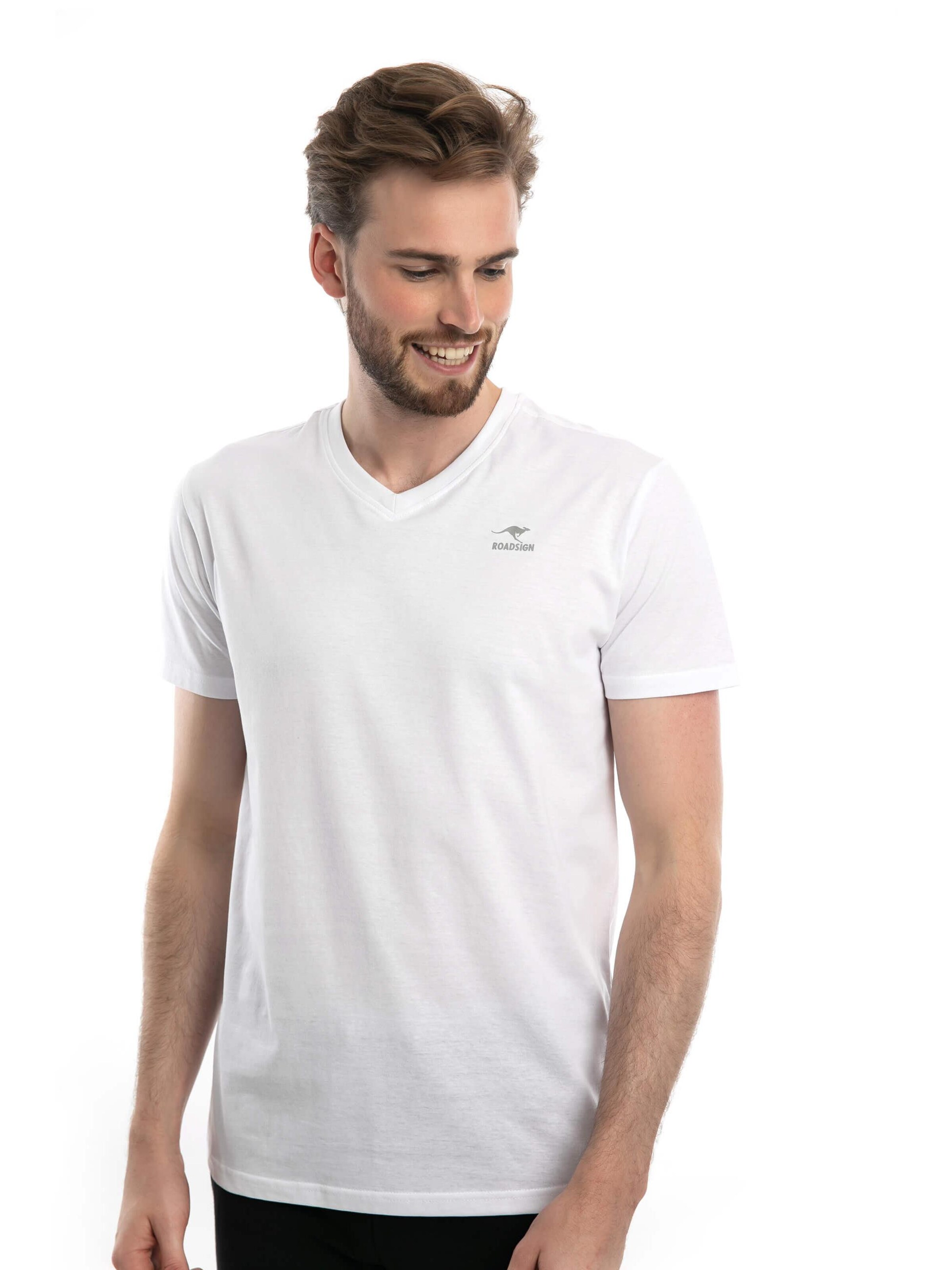 ROADSIGN australia Shirt 'T-Shirt Basic'‌‌‌ in Weiß