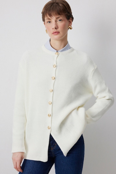 Touche Prive Strickjacke in weiß, Produktansicht