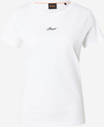 BOSS Тениска 'C_Elove' в бяло: отпред