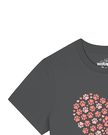 Watapparel Shirt 'Pfotenliebe 02' in Grijs