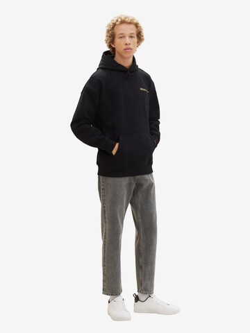 TOM TAILOR DENIM Sweatshirt in Black