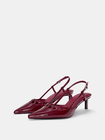 Escarpins à bride arrière Pull&Bear en rouge
