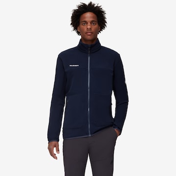 MAMMUT Tapered Athletic Fleece Jacket 'Innominata Light' in Blue: front