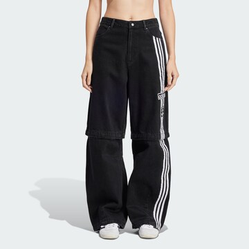 ADIDAS ORIGINALS Zvonové kalhoty Džíny 'Adibreak' – černá: přední strana