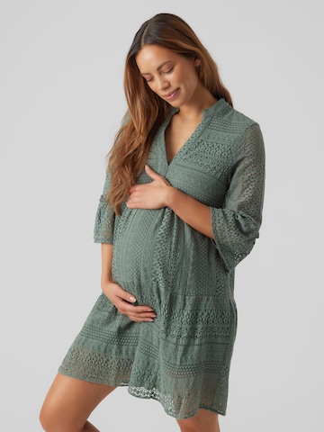 Robe-chemise 'VMMHoney' Vero Moda Maternity en vert : devant