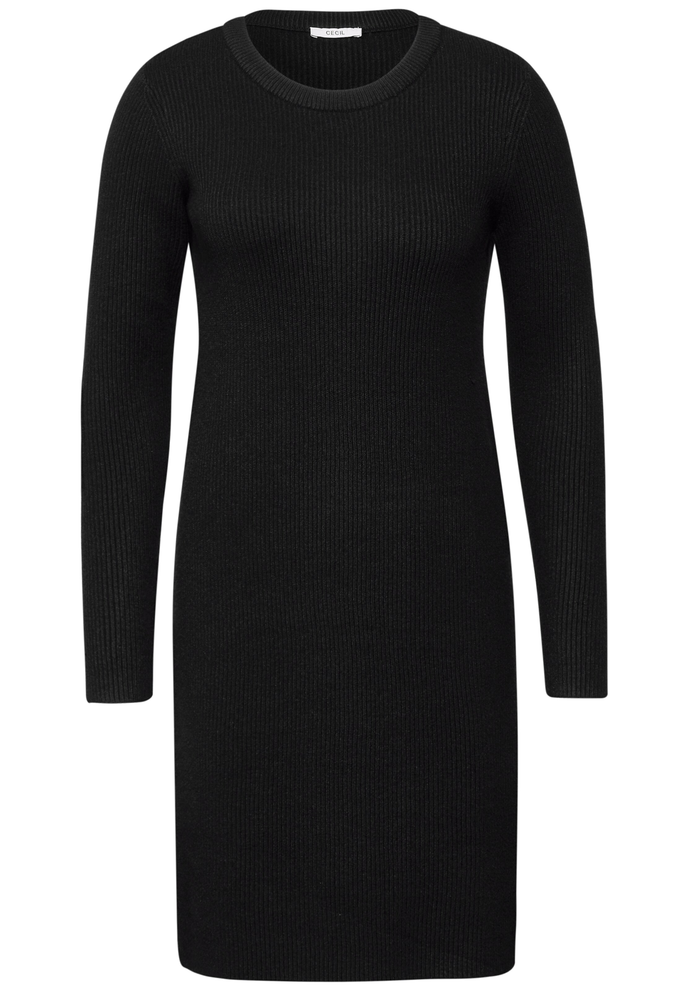 CECIL Knitted dress in Black: front