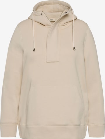 Ulla Popken Sweatshirt in Beige: voorkant