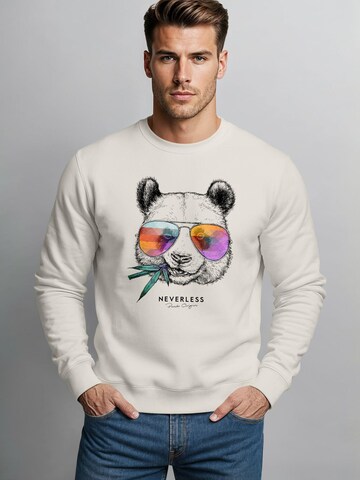 Neverless Sweatshirt 'Panda Bambus'‌‌‌‌‌‌ in Beige