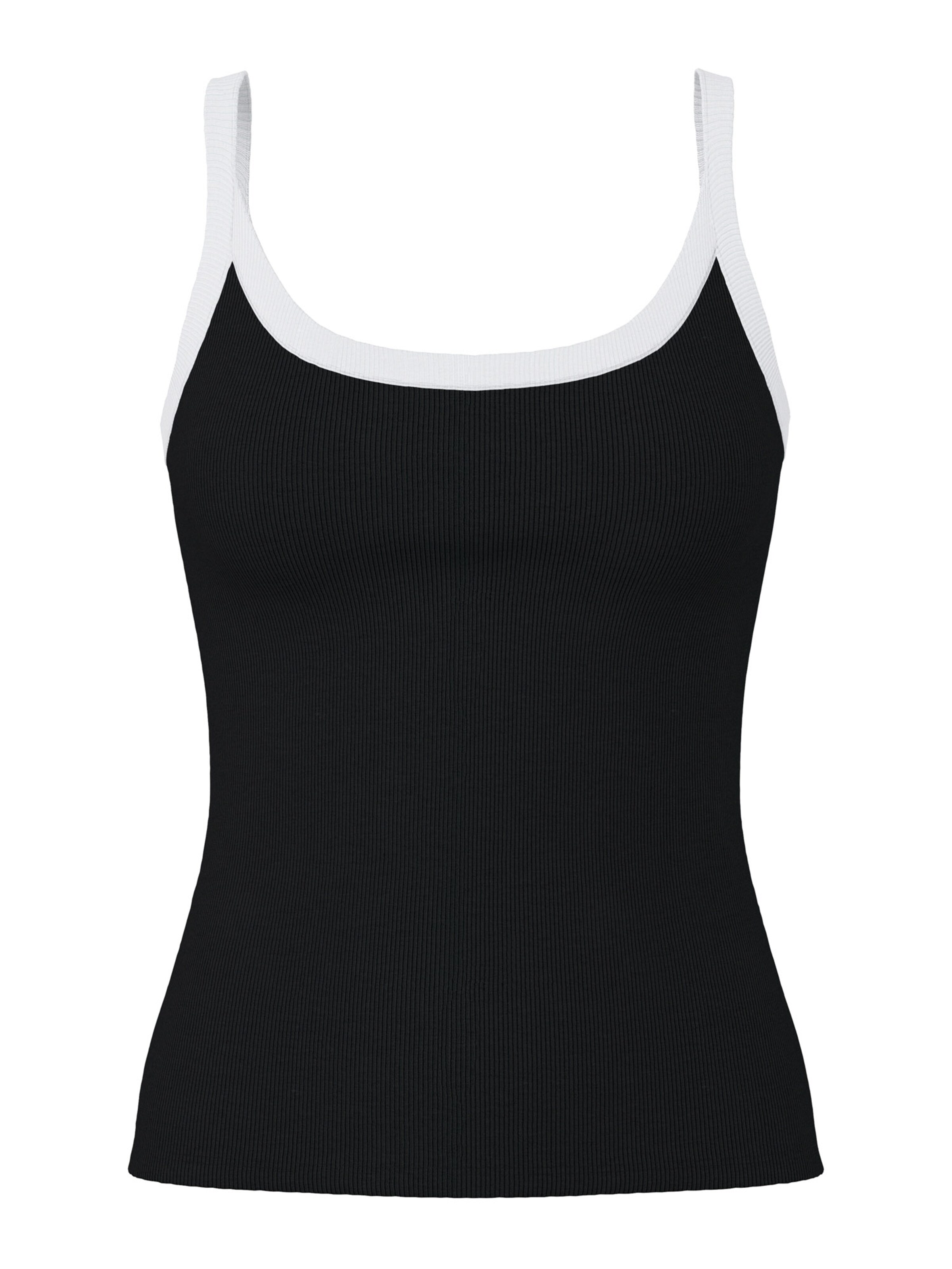 PIECES Top 'PCMAY' in Black: front