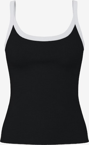 PIECES Top 'PCMAY' in Black: front