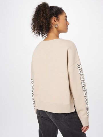 Frogbox Sweatshirt 'Happiness is Friends' in Beige