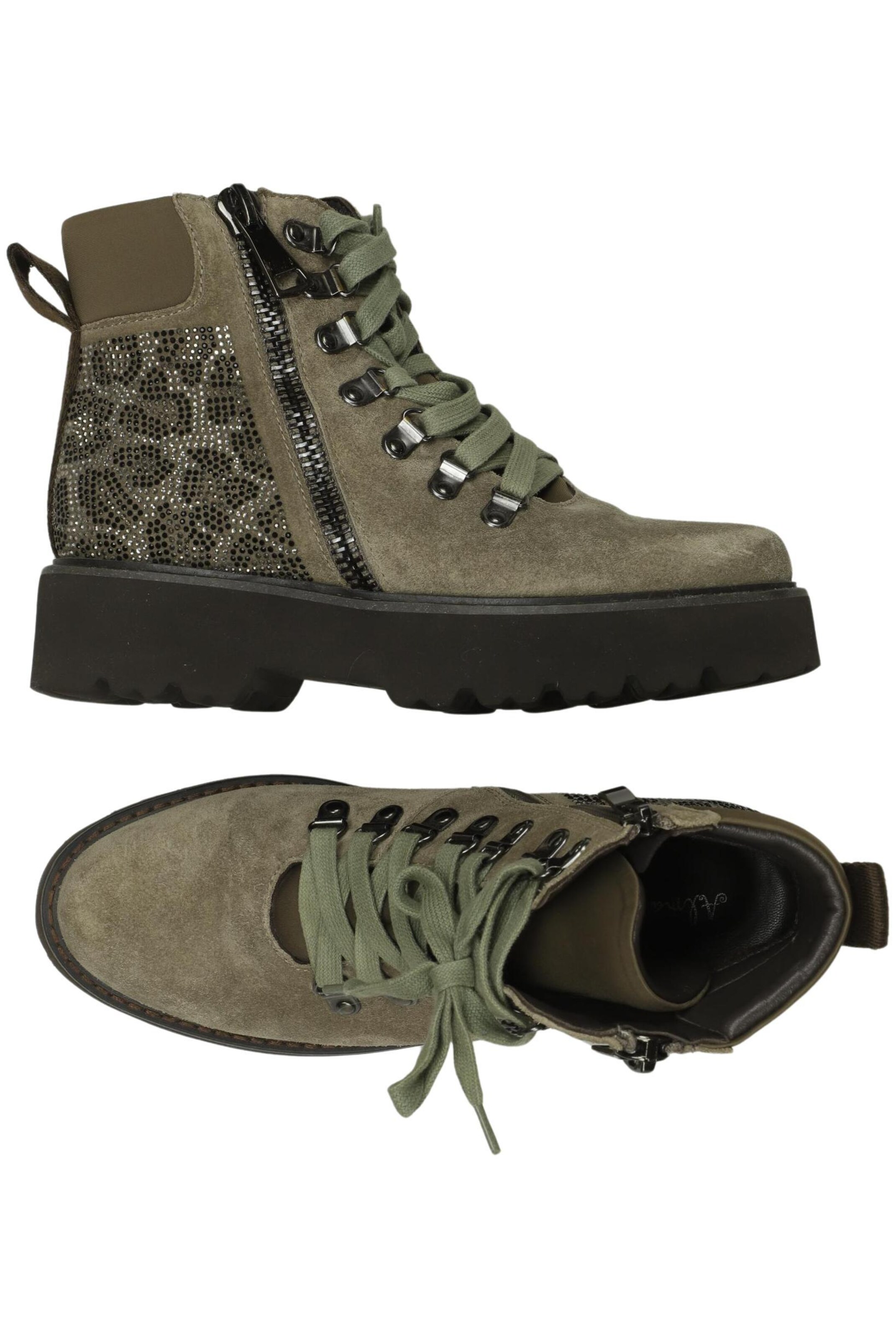 Alma En Pena Dress Boots in 38 in Green: front