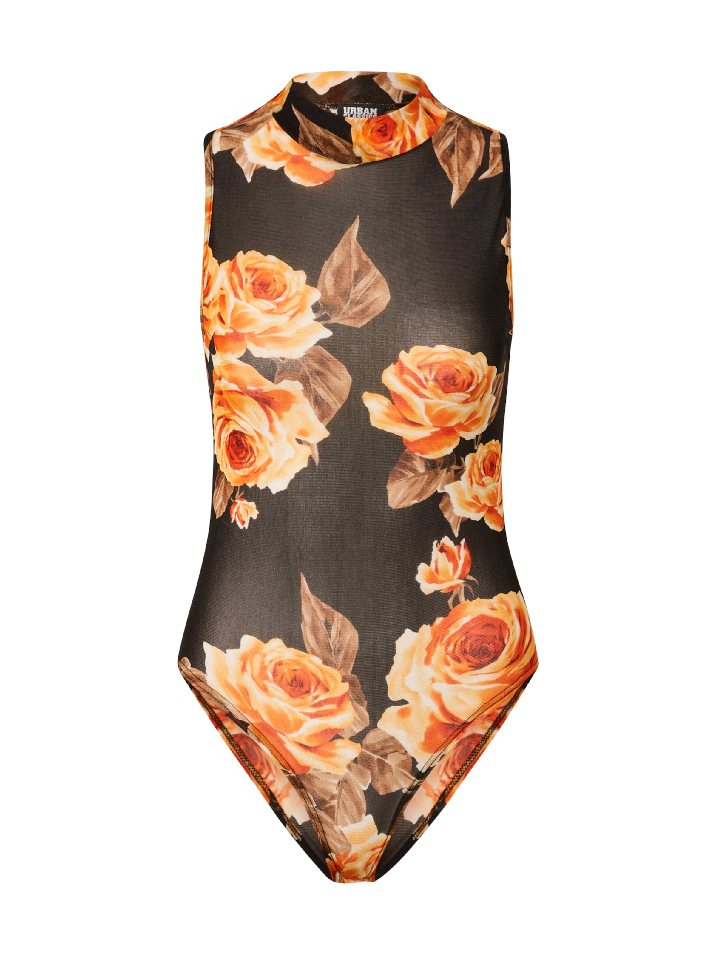 Urban Classics Боди-футболка в Черный: спереди