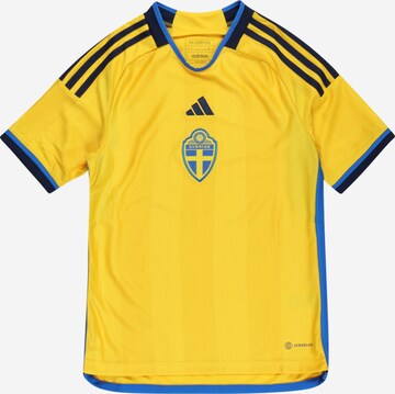ADIDAS PERFORMANCE Performance Shirt 'Schweden 22' in Yellow: front