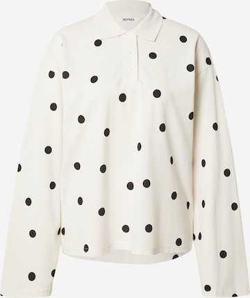 Tricou de la Monki pe alb: față