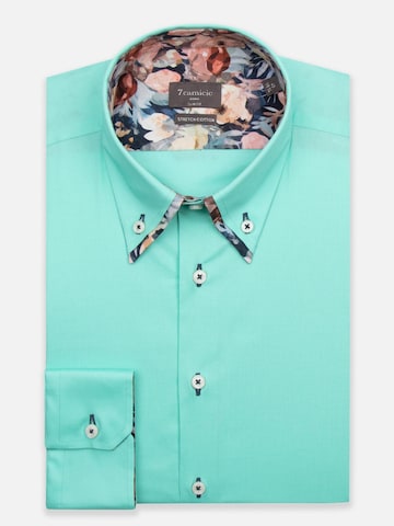 7Camicie Slim fit Zakelijk overhemd in Groen